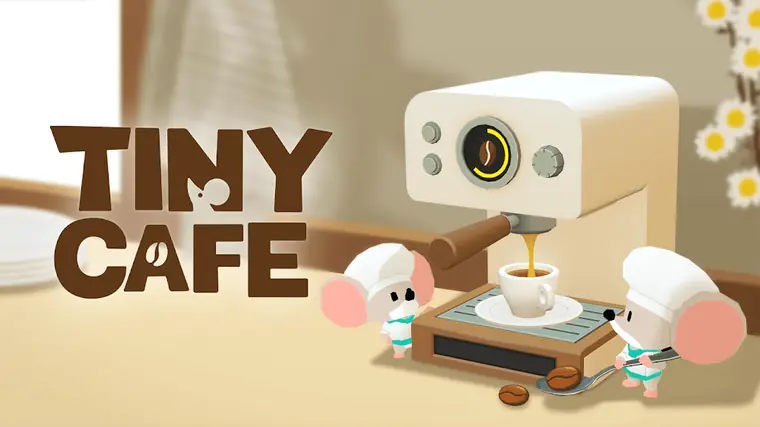 Tiny Cafe — máquina de café e ratinhos em cena
